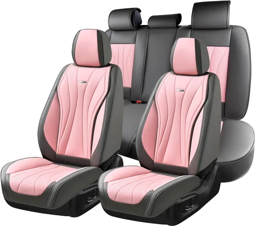 Vista 50 de Coverado Funda de asiento de automóvil, funda de asiento delantero para automóvil, protector de asiento de automóvil de cuero impermeable, fundas
