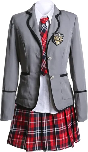 Vista 14 de URSFUR Conjunto de uniforme escolar japonés de estilo británico para mujer, disfraz de cosplay de anime para niña Estilo 1