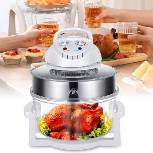 Vista 4 de LYNICESHOP Freidora de aire, cocina eléctrica multifunción infrarroja Turbo freidora de aire horno de convección asador turbo horno de convección