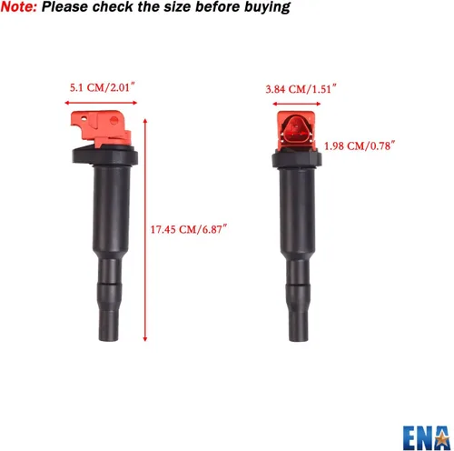 Vista 5 de ENA Juego de 6 bobinas de encendido rojas compatibles con BMW 128i 135i 335i 325i 328i 330i M5 M6 525xi 528i 550i 750i N54 X3 X5 X6 Z4 4.4L 4.8L