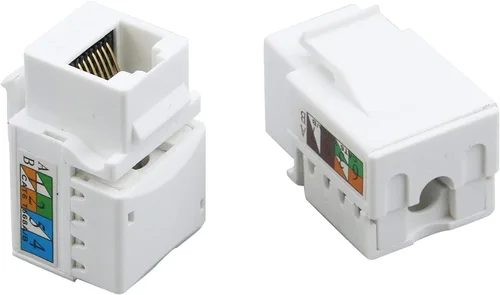 Vista 4 de Antrader Paquete de 10 adaptadores de conector RJ45 Cat6 Keystone Jack para placa de pared, cable LAN Ethernet de red de Internet