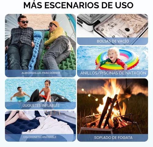 Vista 8 de FLEXTAILGEAR Bomba de aire pequeña y portátil Bomba ultra-mini con batería de 1300mAh recargable por USB para inflar y desinflar flotadores