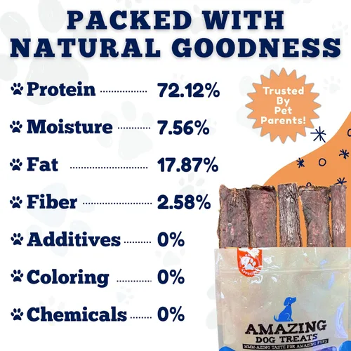 Vista 5 de Amazing Dog Treats - Carne seca de esófago para perros (10-12 pulgadas - 30 unidades/paquete) - Gullet Dog Chews