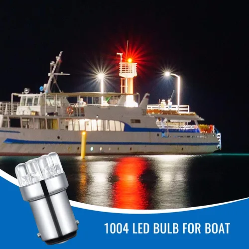 Vista 7 de Honoson 4 bombillas LED 90 1004 de repuesto LED marino BA15D bombilla LED para luces de navegación de barcos, luces de anclaje de barco, luces
