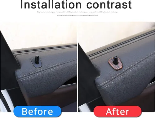 Vista 2 de 4 unids ABS plástico para BMW X3 X4 G01 G02 2018-2020 puerta cerradura cubierta Trim Accesorios
