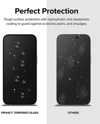 Vista 6 de Ringke Vidrio de privacidad [siéntete mejor en público] compatible con iPhone 15, fácil de instalar, compatible con fundas, protector de pantalla