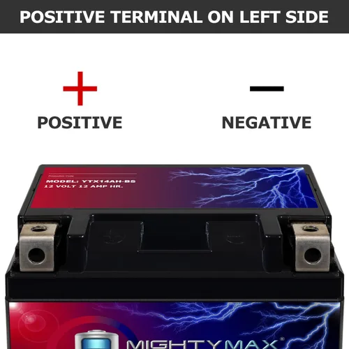 Vista 3 de Mighty Max Battery Batería YTX14AH 12V 12AH para Yamaha 350 YFM35F, U Big Bear '87-'99