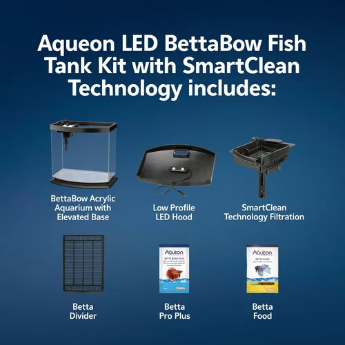 Vista 3 de Aqueon 00800198: Kit de acuario BettaBow LED negro 2.5G