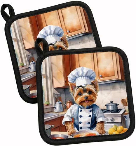 Vista 38 de Caroline's Treasures Coton de Tulear El Chef Par de Agarraderas de Ollas de Cocina Resistentes al Calor Juegos de Agarraderas de Ollas Almohadillas