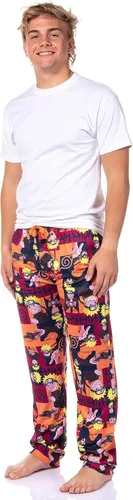 Vista 2 de Naruto Shippuden - Pantalones de pijama para hombre con personajes de hojas ocultas