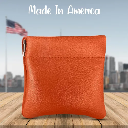 Vista 26 de Monedero clásico a presión, de cuero, para hombre de Nabobb, negro