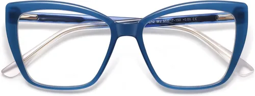 Vista 17 de AMOMOMA Trendy TR90 Gafas de Lectura Grandes con Filtro de Luz Azul para Mujeres, Elegantes Gafas Cuadradas Tipo Ojo de Gato AM6031