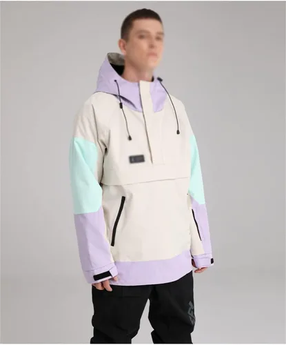 Vista 3 de LIUZH - Chaqueta de esquí deportiva para hombre, chaqueta de snowboard para invierno, suéter con capucha, chaqueta de nieve a juego, ropa de esquí