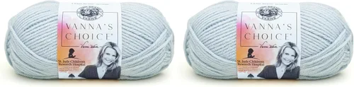 Vista 76 de Lion Brand Yarn (1 madeja) Hilo Vanna's Choice, mármol gris