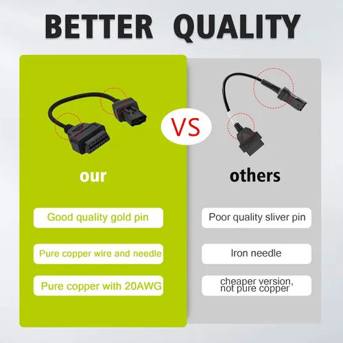 Vista 4 de Obd2 Adaptador para motocicleta Ducati 4 pines a 16 pines OBD Cable Obd1 to Obd2 Adapter for Diavel/Multistrada 1200/Panigale 1199/Monster