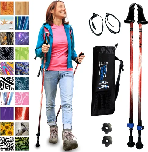 Vista 31 de York Nordic Motivator - Bastones de caminata para equilibrio y rehabilitación - Agarres de estabilidad patentados - Ligeros, ajustables y plegables