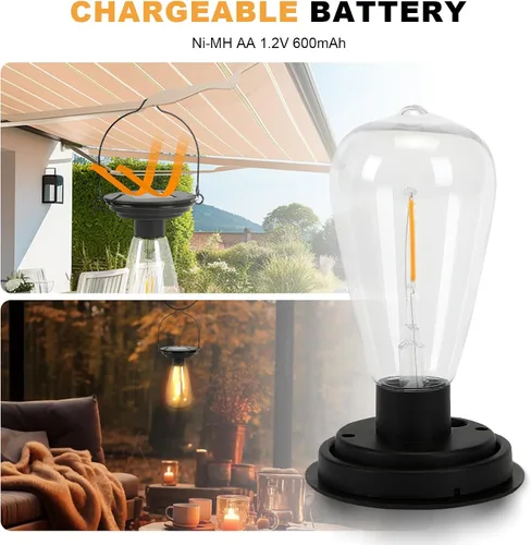 Vista 2 de Replacement Solar Light Tops-Solar Light Bulbs for Outside