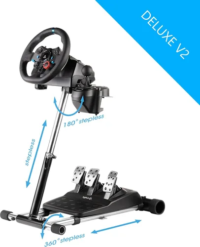 Vista 4 de G29Volante de carreras erguido para Logitech G27G25, G29y G920. Con ruedas. Volante y pedales no incluido.