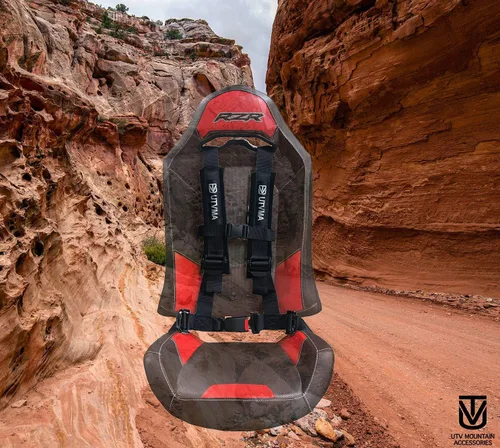 Vista 3 de UTVMA 2 arneses de 4 puntos con 2 pases de asiento RZR y 1 clip de anulación del cinturón de seguridad