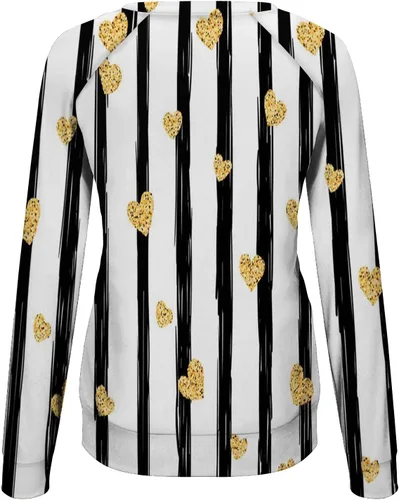 Vista 24 de Sudadera de manga larga con estampado de leopardo y corazón para mujer, para el día de San Valentín, sin botones, para niñas, regalos
