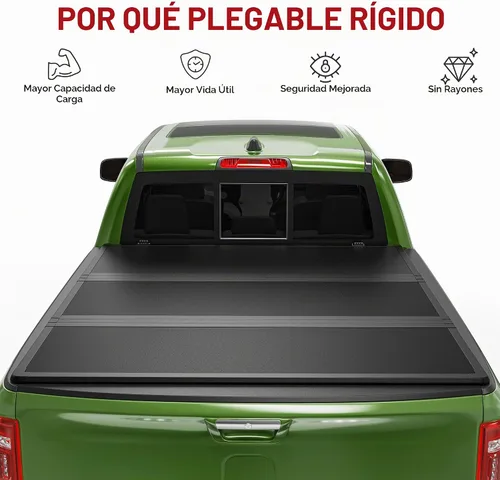 Vista 9 de YITAMOTOR - Funda rígida de triple pliegue para tonneau de camioneta de 5.8 pies, compatible con GMC Sierra 1500 y Chevy Silverado 2007 al 2013