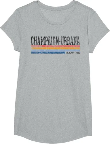 Vista 92 de clásico 1980s estilo champaign-urbana Illinois T Shirt, hombre 2XL, Blanco