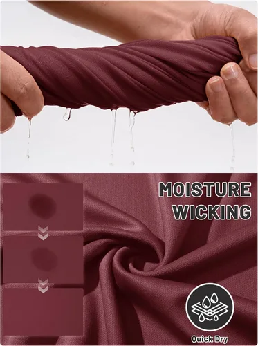 Vista 5 de TACVASEN Camisa de golf para hombre Dry Fit Polo de manga corta de rendimiento Polos de golf para hombres con cuello camisas de trabajo