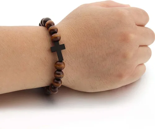Vista 6 de Collar de cuentas de madera África Cadena de madera Declaración Unisex Collares gruesos