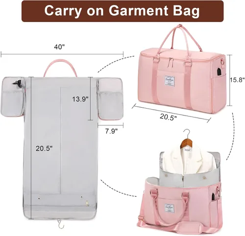 Vista 2 de Bolsas de ropa.., Rosado, Bolsa de ropa