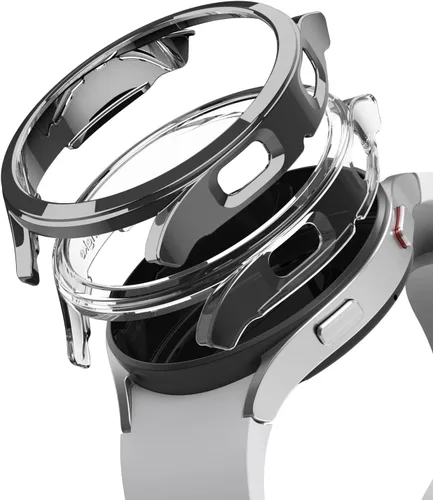 Vista 11 de Ringke Funda delgada [paquete de 2] compatible con Samsung Galaxy Watch 4 de 1.732 pulgadas, bisel Watch4 [solo marco] cubierta dura de Transparente