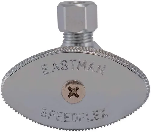 Vista 6 de Eastman 04384LF - Válvula de parada de ángulo de entrada de latón de doble giro de 1/4 de pulgada de diámetro exterior x 1/2 pulgada Nom. Sudor