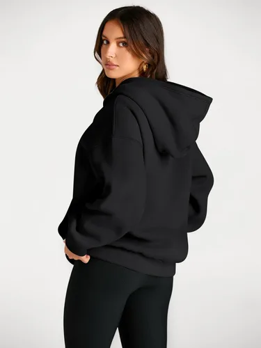 Vista 141 de Trendy Queen - Sudaderas extragrandes con capucha para mujer, suéteres de manga larga, sin botones, de vellón, de otoño, ropa de invierno