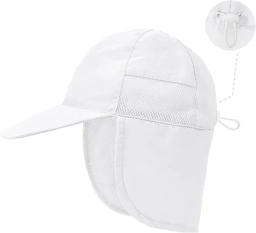 Vista 10 de Durio Sombrero de sol infantil con solapa para el cuello, protección solar UPF 50+, sombrero de verano para bebé, forro transpirable, sombrero
