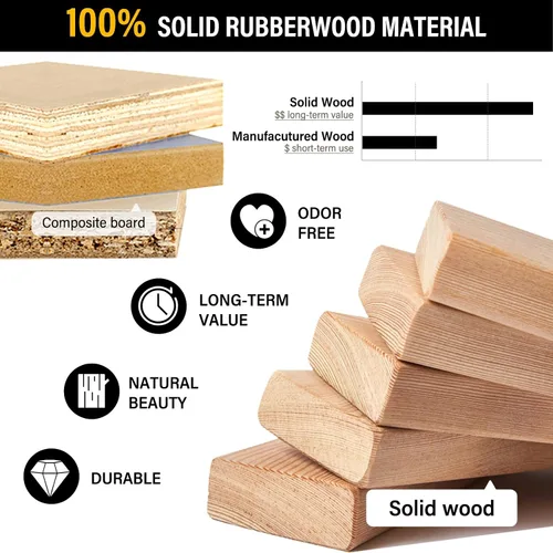 Vista 3 de Perchero negro independiente de madera maciza - Moderno árbol de madera independiente resistente con 7 ganchos creativo de aspecto de rama de árbol