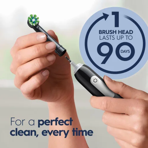 Vista 4 de Oral-B Cepillo de dientes eléctrico recargable Pro 1000, color negro (paquete de 3)