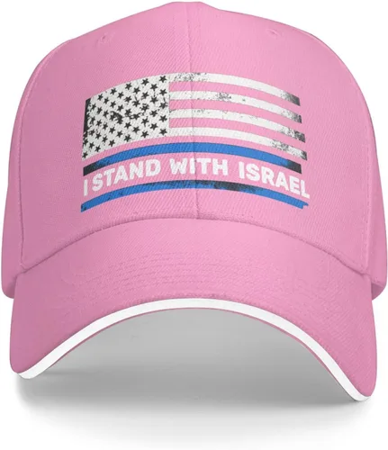 Vista 2 de I-Stand-with-Israel-Support-Israel-Flag - Gorra de béisbol unisex para papá