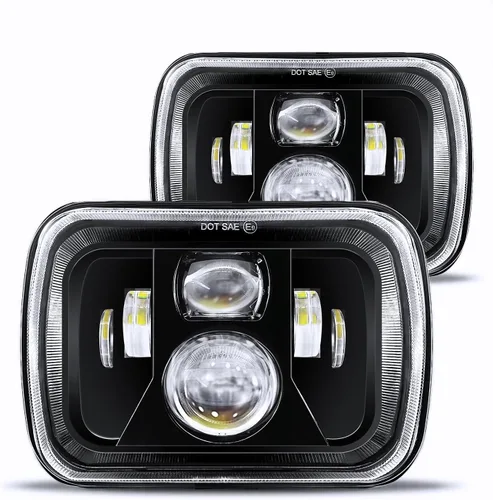 Vista 10 de JHLion - Faro LED de 5 x 7, antideslumbrante, H6054, 5 x 7, 7 x 6, 180 W, aprobado por DOT, 600% más brillante, con señal de giro ámbar DRL de alta
