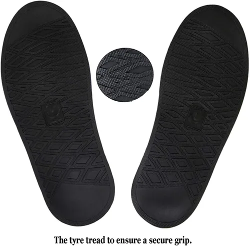 Vista 6 de HLKZONE Cubiertas impermeables para botas de lluvia, plegables, reutilizables, antideslizantes, con reflector, para mujeres y hombres