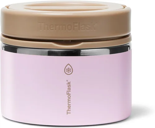 Vista 7 de ThermoFlask Tarro de alimentos aislado con tapa a prueba de fugas (12 onzas, negro) - Recipientes de alimentos de acero inoxidable para comidas