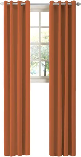 Vista 75 de LA PALMA Cortinas opacas con aislamiento térmico y ojales, para sala de estar, dormitorio, paquete de 2 paneles