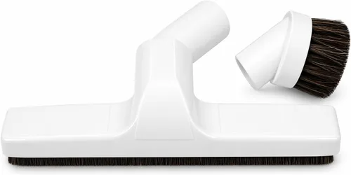 Vista 7 de Cepillo de plástico para piso con cerdas de pelo de caballo, se adapta a varitas de aspiradora de 1.25 pulgadas, camino de limpieza de 10 pulgadas