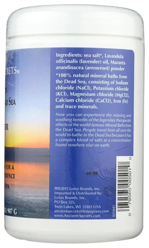 Vista 5 de Ancient Secrets Aromaterapia Baños minerales del Mar Muerto Lavanda - 2 lbs
