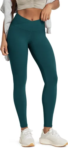 Vista 11 de ODODOS Leggings Suaves como Mantequilla de Cintura Cruzada con Bolsillos para Mujeres, ODCLOUD Pantalones de Yoga Lounge Cruzados de 25" / 28