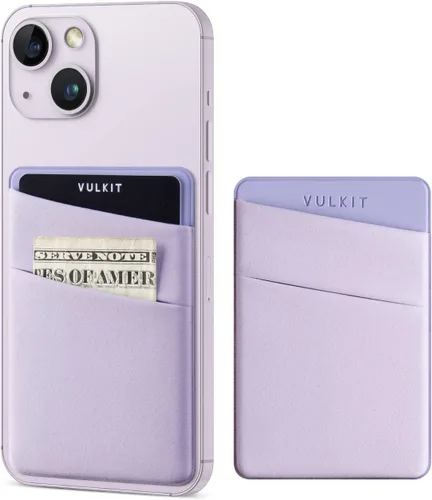 Vista 8 de VULKIT Soporte para tarjetas de teléfono, delgada, elástica, adhesiva, cartera, tarjeta, fundas para tarjetas de crédito, adhesivo para la parte