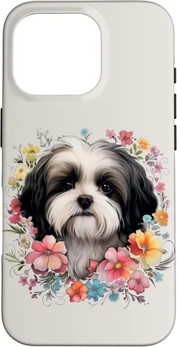 Vista 20 de Shih Tzu Mom Floral Dog Lover Vintage Flowers Cute Case for iPhone 17