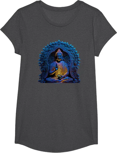 Vista 82 de Estatua de Buda Yoga Budismo Zen Buddhism Meditation T-Shirt Negro