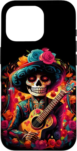 Vista 20 de iPhone 16 Sugar Skull Day of the DEAD Dia de Los Muertos Mariachi Case