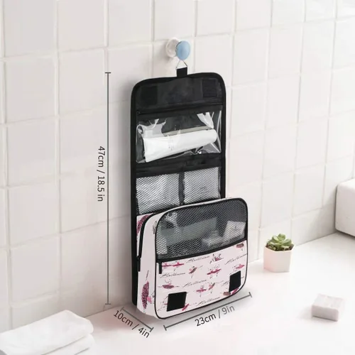 Vista 6 de AUUXVA Neceser de viaje, organizador de cosméticos, bolsa de maquillaje colgante para mujeres, hombres y niñas, Bailarina bailarina