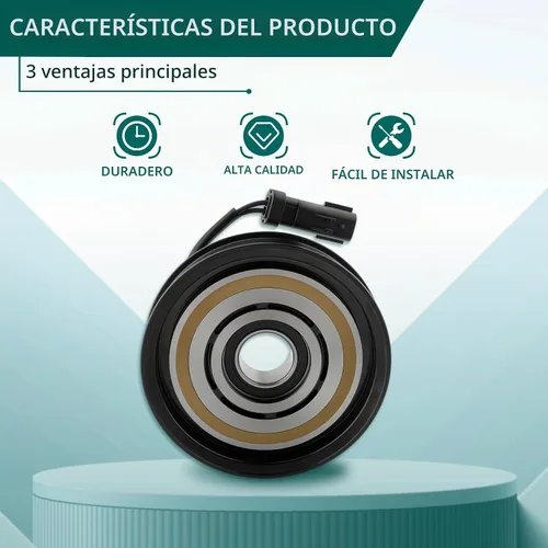 Vista 4 de AUTOKAY - Kit de montaje de embrague de compresor de CA para Dodge Dakota