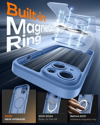 Vista 94 de TOCOL Funda para iPhone 11, compatible con Magsafe, protección completa de cámara, imanes integrados, protección contra caídas, funda translúcida